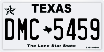 TX license plate DMC5459