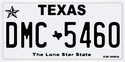 TX license plate DMC5460