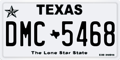 TX license plate DMC5468