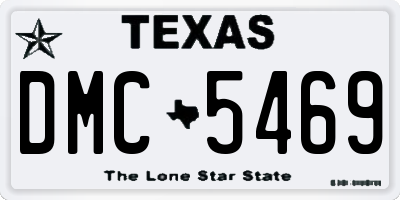 TX license plate DMC5469