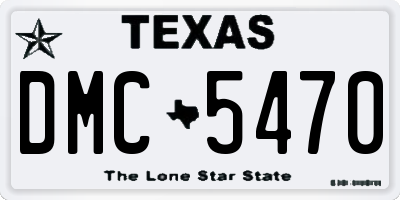 TX license plate DMC5470