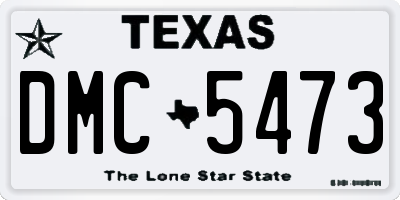 TX license plate DMC5473