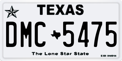 TX license plate DMC5475