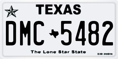 TX license plate DMC5482