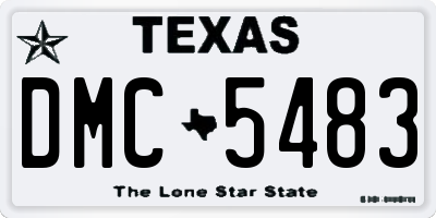 TX license plate DMC5483