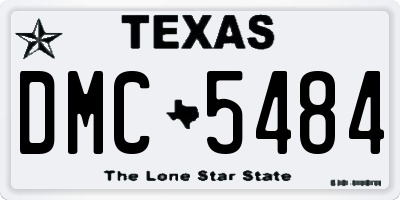TX license plate DMC5484