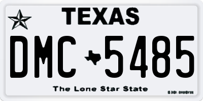 TX license plate DMC5485