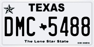 TX license plate DMC5488