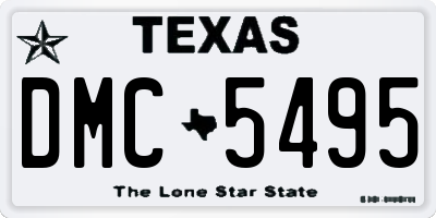 TX license plate DMC5495