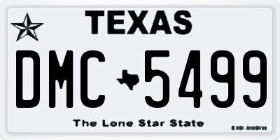 TX license plate DMC5499