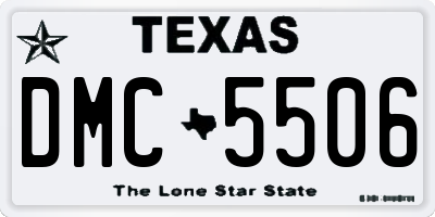 TX license plate DMC5506
