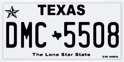 TX license plate DMC5508