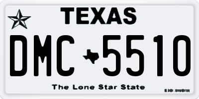 TX license plate DMC5510