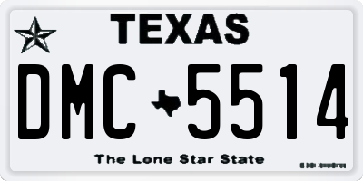 TX license plate DMC5514