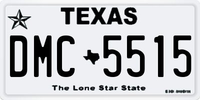 TX license plate DMC5515