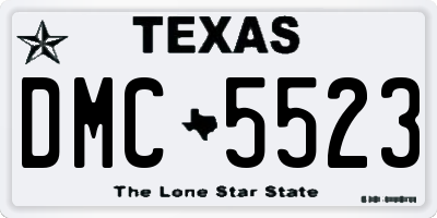 TX license plate DMC5523