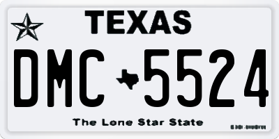 TX license plate DMC5524