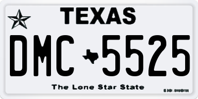 TX license plate DMC5525