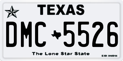 TX license plate DMC5526