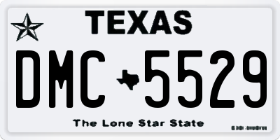 TX license plate DMC5529