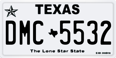 TX license plate DMC5532