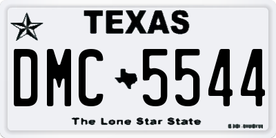 TX license plate DMC5544