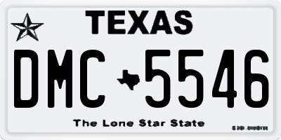 TX license plate DMC5546