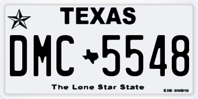 TX license plate DMC5548
