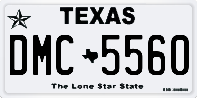 TX license plate DMC5560
