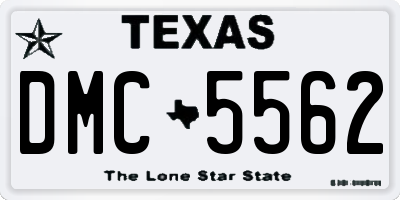 TX license plate DMC5562