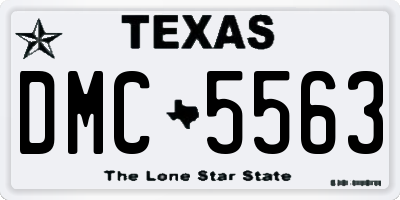 TX license plate DMC5563