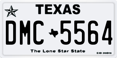 TX license plate DMC5564
