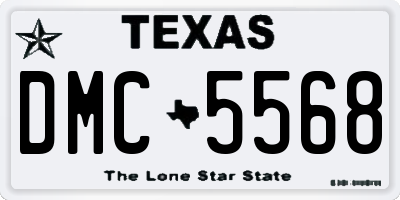 TX license plate DMC5568