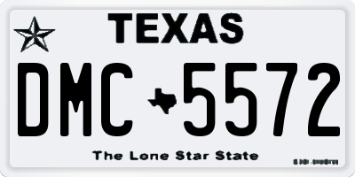 TX license plate DMC5572