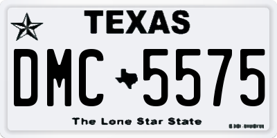 TX license plate DMC5575
