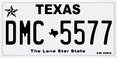 TX license plate DMC5577