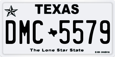 TX license plate DMC5579
