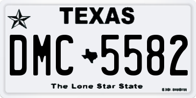 TX license plate DMC5582