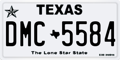 TX license plate DMC5584
