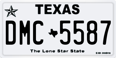 TX license plate DMC5587