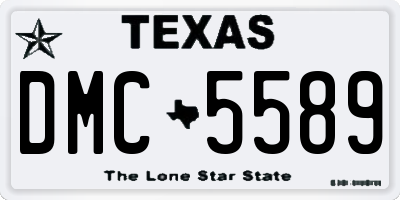 TX license plate DMC5589