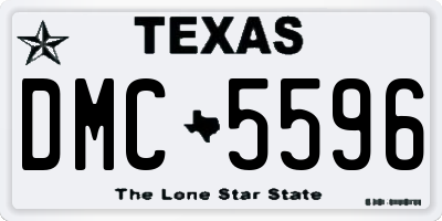 TX license plate DMC5596