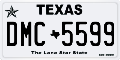 TX license plate DMC5599