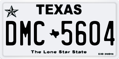 TX license plate DMC5604