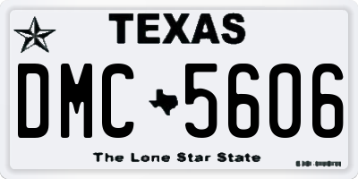 TX license plate DMC5606