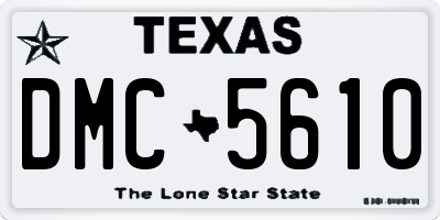 TX license plate DMC5610