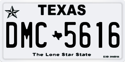 TX license plate DMC5616