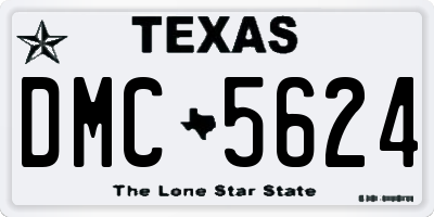 TX license plate DMC5624