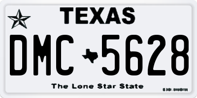 TX license plate DMC5628