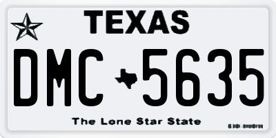 TX license plate DMC5635